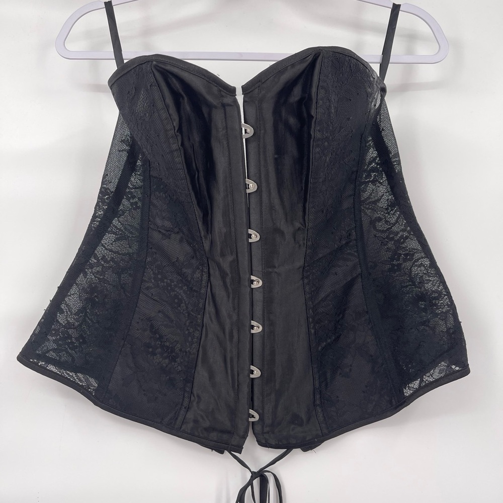 Adore me black lace corset lingerie top